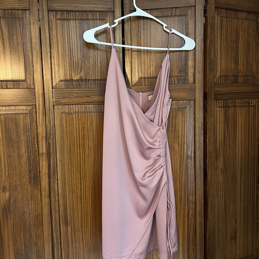 Altar'd State Pink Draped Midi Dress